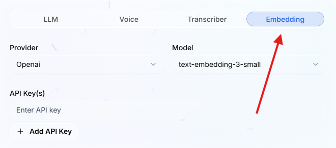 Embedding Configuration