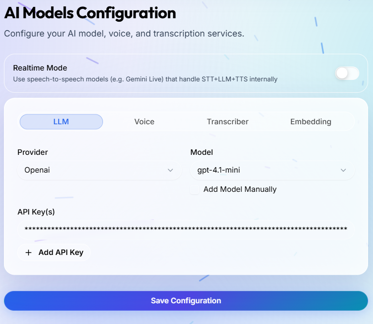 Model Configuration